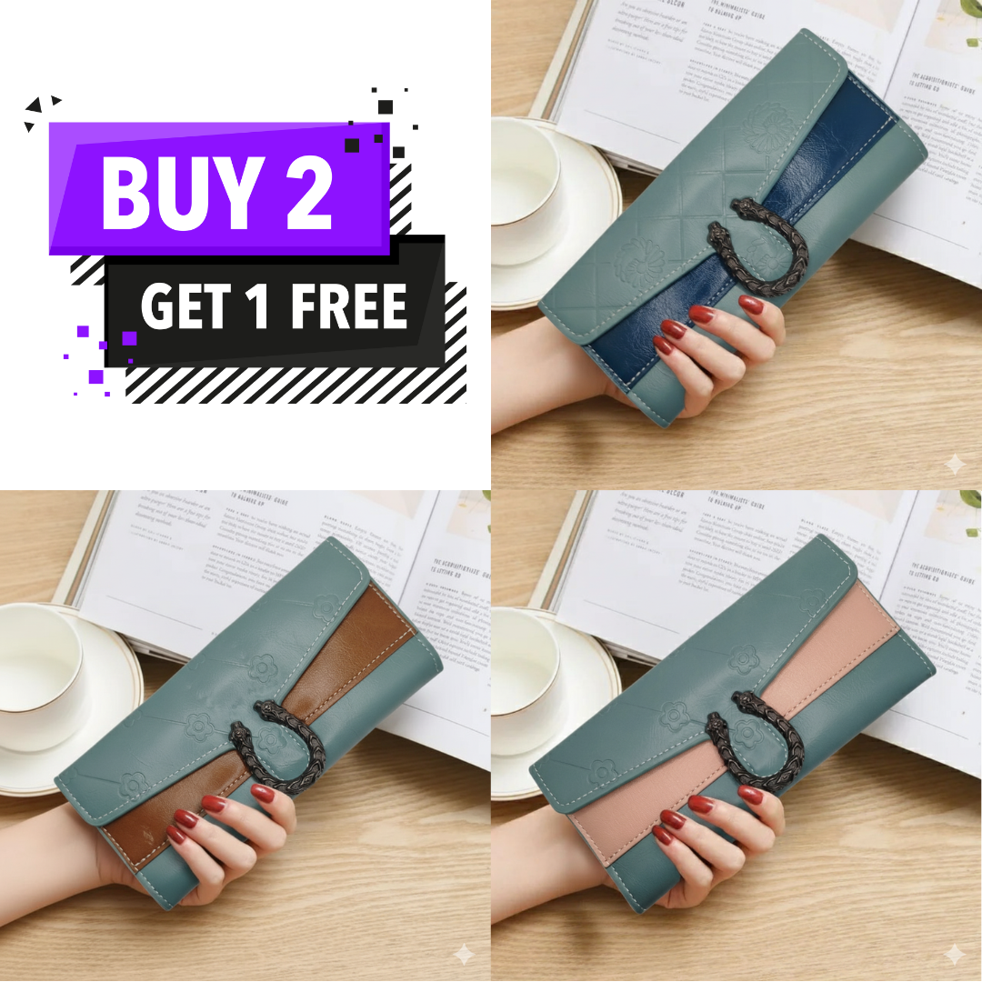 Retro Long Trifold Clutch (Pack of 3)